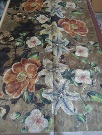 Soft Tusser With Pita Work  - Morocco Brown