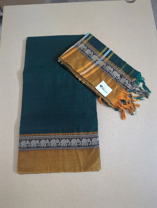 Pure Handloom Narayanapet - forest green 10