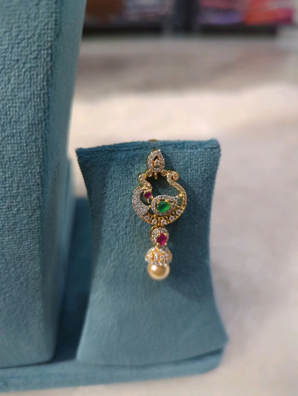 Gold Copy Black Beads Manulu With Earrings  - VZ