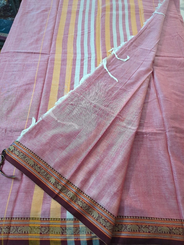 Pure Handloom Narayanapet-Elephant Designing - Sundown 1