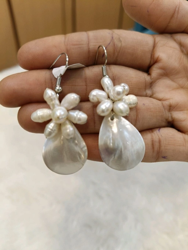 Stylish Pearl Earrings  - White