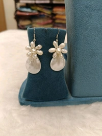 Stylish Pearl Earrings  - White