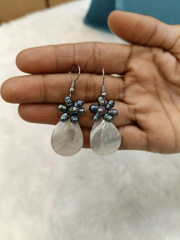 Stylish Pearl Earrings  - Silver