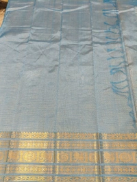 Pure Handloom Mangalagiri Pattu - Bone