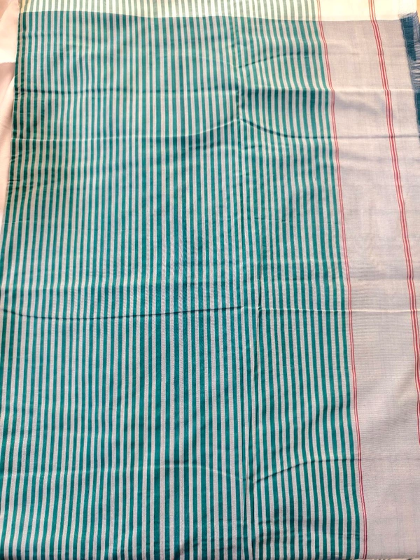 Pure Mercirised Ikkat Cotton - green