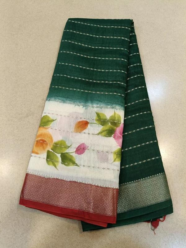 Soft Chiniya Handprint - green 16