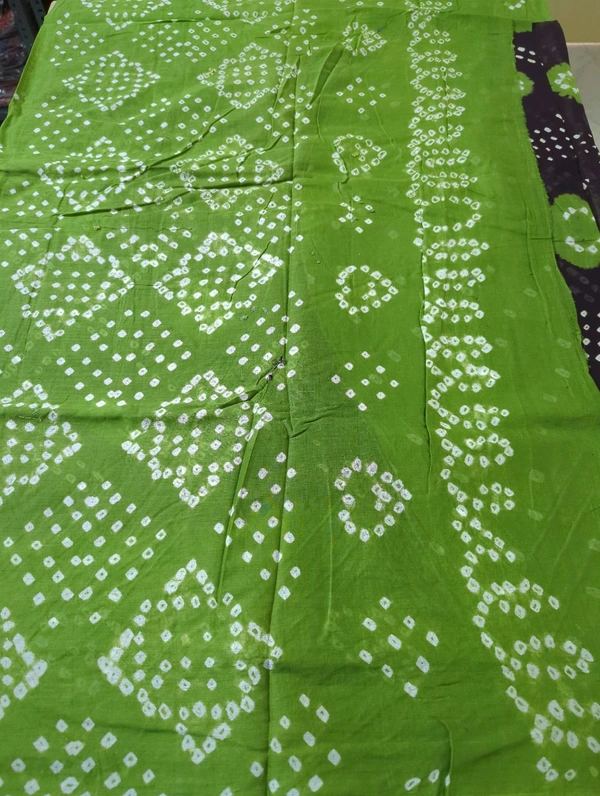 Pure Jaipure Cotton Bandhni  - Morocco Brown