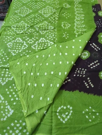 Pure Jaipure Cotton Bandhni  - Morocco Brown