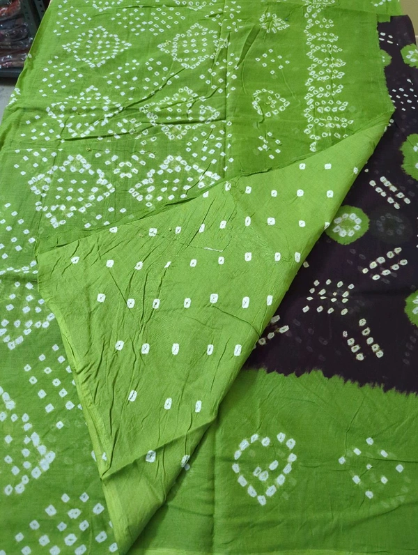 Pure Jaipure Cotton Bandhni  - Morocco Brown