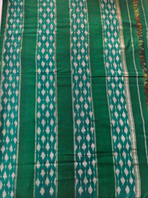 Pure Mercirised Ikkat Cotton - yellow