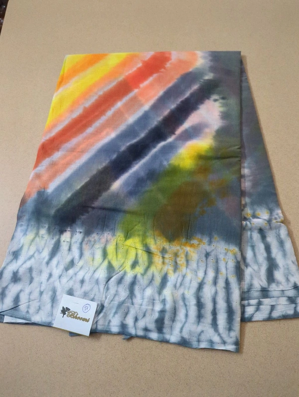 Pure Cotton Bhandhej Rainbow - White 17