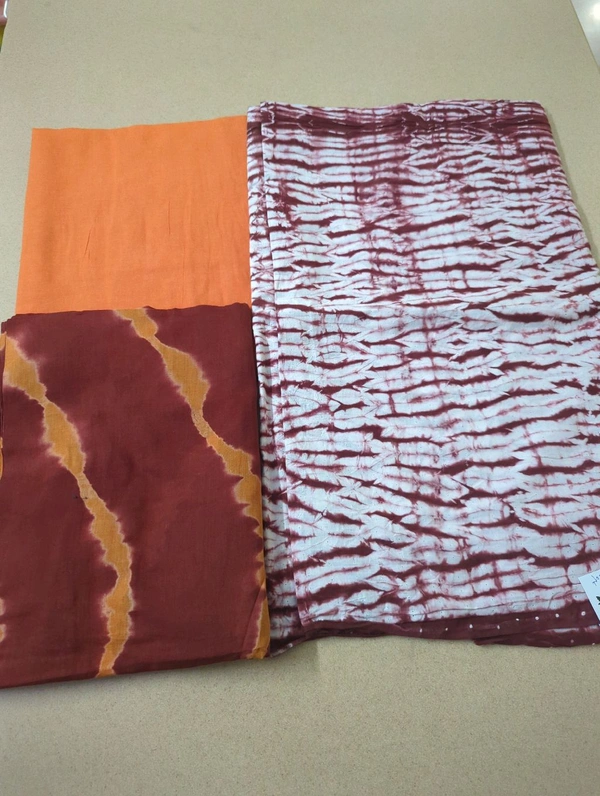 Block Printed Pure Cotton Suit With Mul Mul Dupatta - White 5