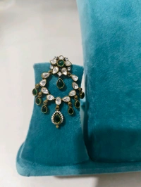 Mossanite Earrings  - Green, vz