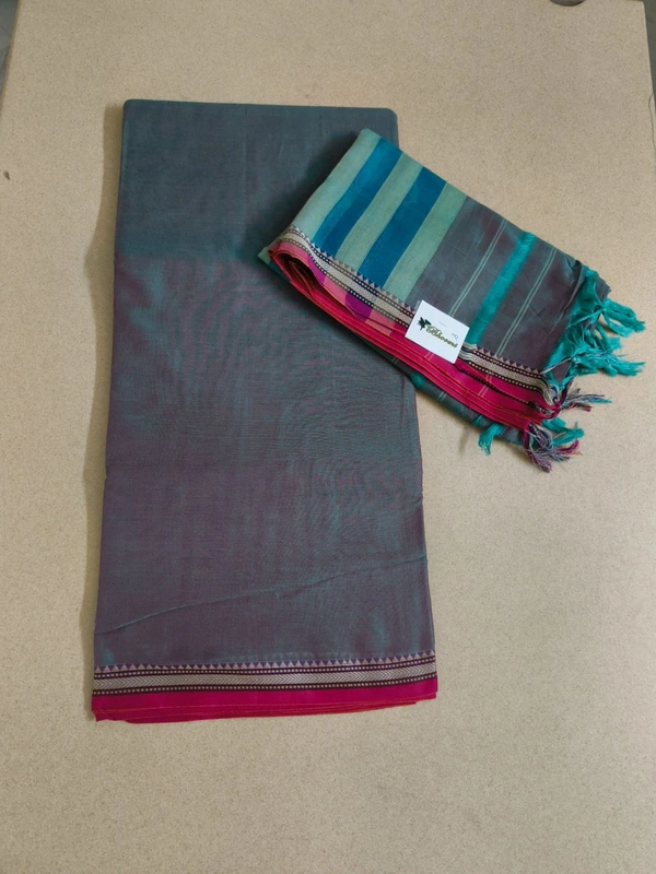 Pure Handloom Narayanapet - Blue Stone 8