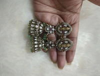 Designer Mossonite Earrings  - green