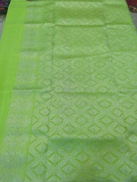 Pure Handloom Venkatagiri Pattu - Screamin' Green