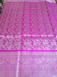 Pure Handloom Venkatagiri Pattu Designer - Lavender Rose