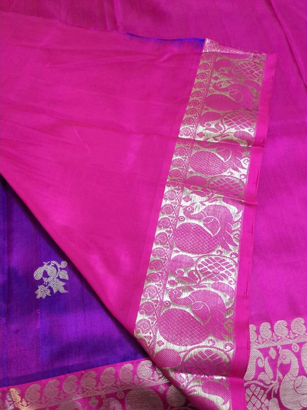 Pure Handloom Venkatagiri Pattu - Electric Violet