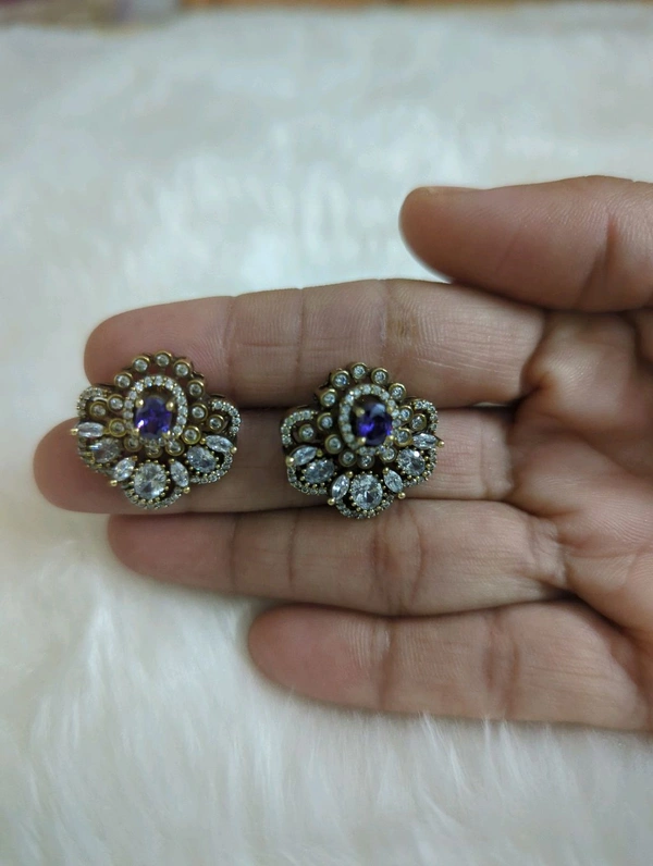 Victorian Studs - Purple