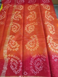 Pure Silk Kota With Bandhini - Bright Sun