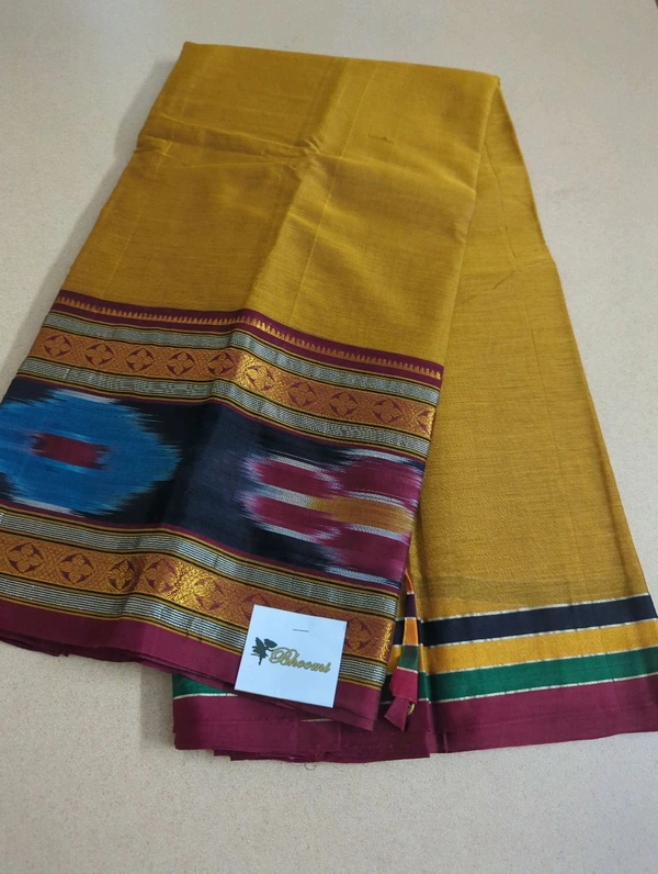 Pure Handloom Narayanapet - Tangerine