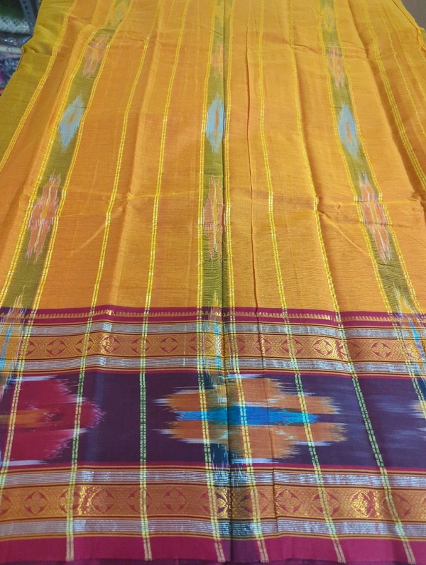Pure Handloom Narayanapet - Tangerine