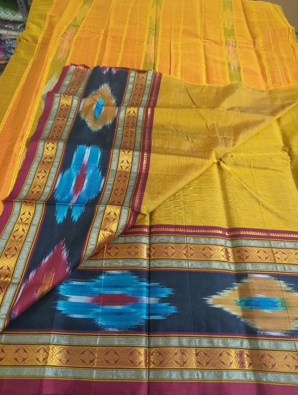 Pure Handloom Narayanapet - Tangerine