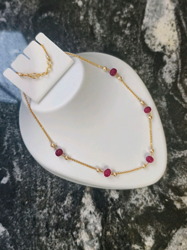 Real Pumpkin Nd Swarovski Handmade Chain - HD