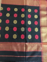 pure handloom maheswari - Black