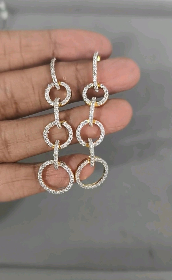 White Stone Earrings 