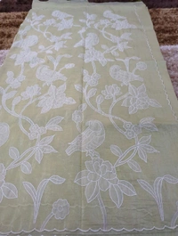 Tusser Crush Applique  - green