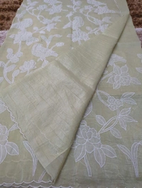 Tusser Crush Applique  - green