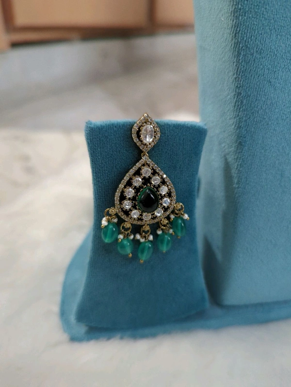 Victorian Earrings - Teal, VZ