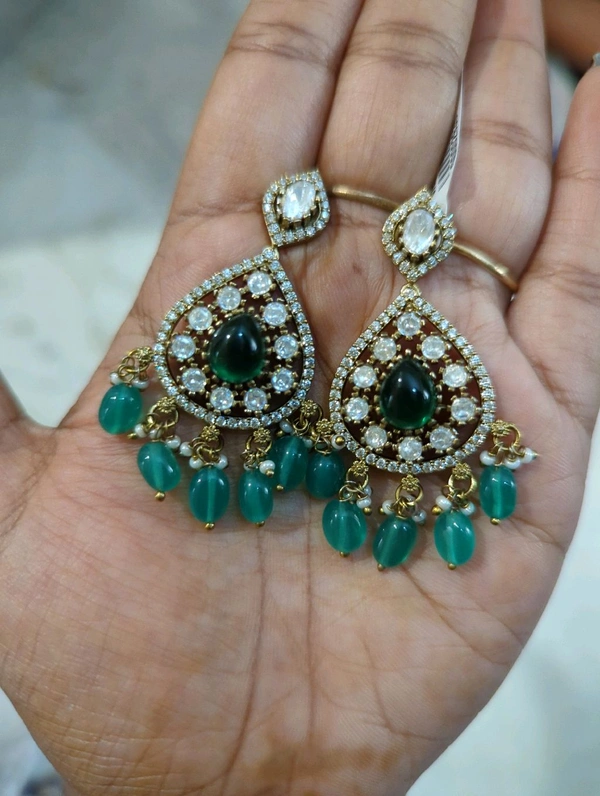Victorian Earrings - Teal, VZ