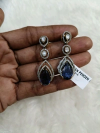 Victorian Earrings  - Cornflower Blue, VZ