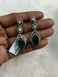 Victorian Earrings  - green, VZ