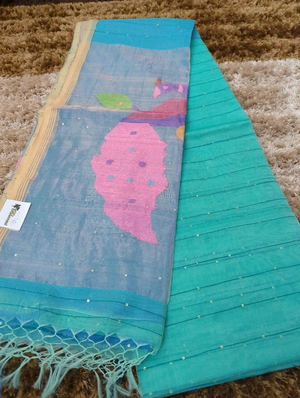 Muslin Sequence With Jamdhani Pallu - Neptune 6