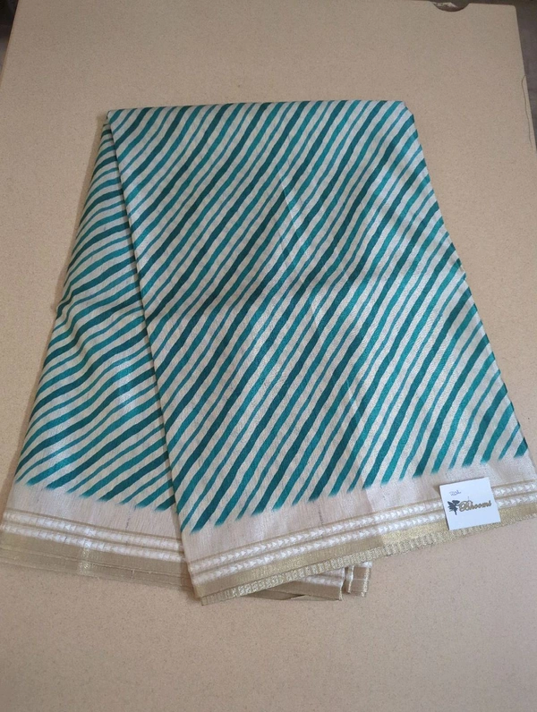 Designer Tussar  - Teal