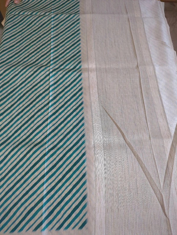 Designer Tussar  - Teal