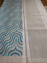 Designer Tussar Digital  - Teal