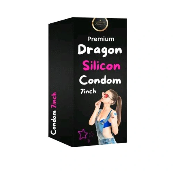 7 Inch Reusable Silicon Dragon Condom 