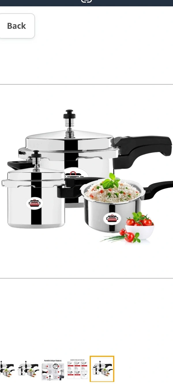 Pressure Cooker PANNKIN lEO ALUMINUM combos Set3 Peace 2L, 3L,5L - NPEN, ISI Marg