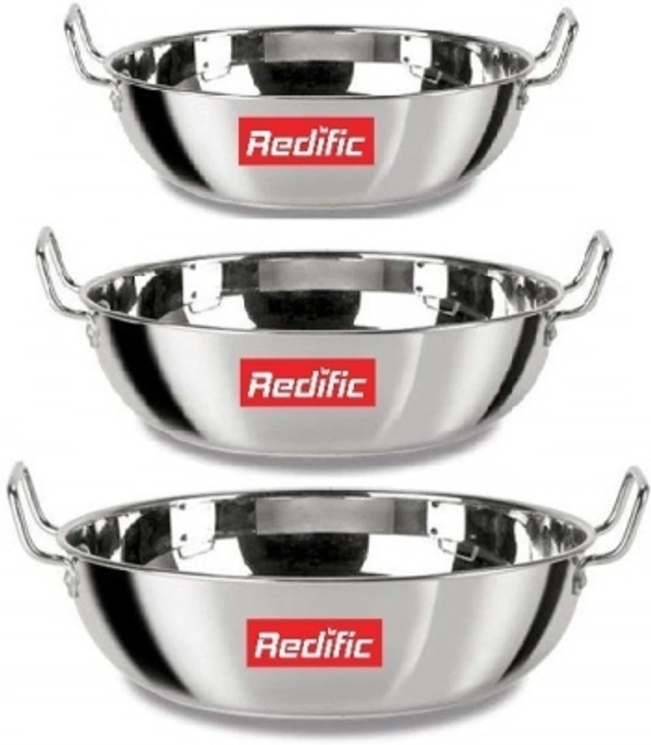Reduf Kadhai Stainless Steel Combo 3 Set - sopsnp