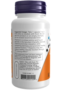 Now L-Theanine 100 mg 90 Veg Capsules - 90 Veg Capsules