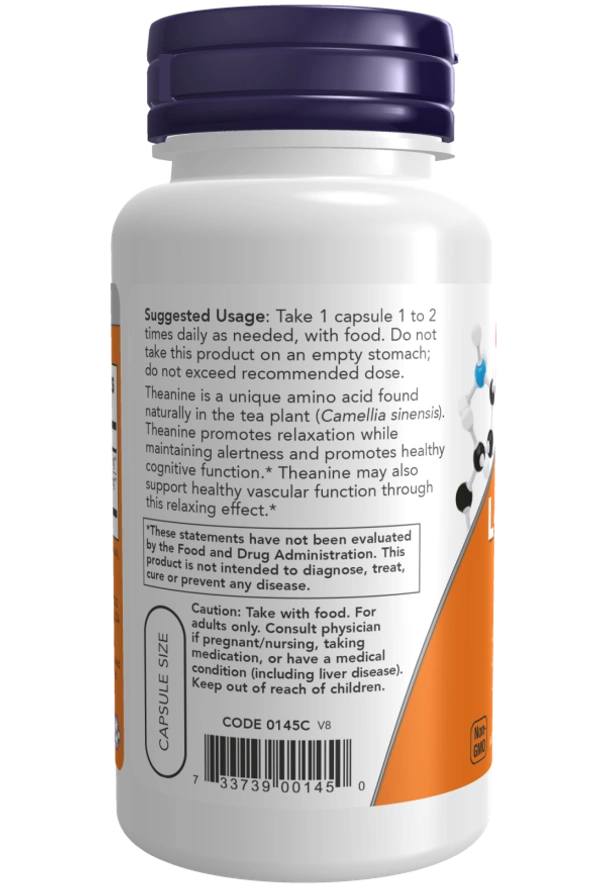 Now L-Theanine 100 mg 90 Veg Capsules - 90 Veg Capsules