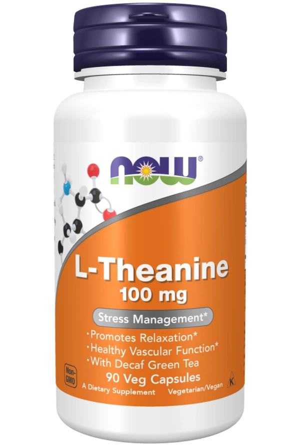 Now L-Theanine 100 mg 90 Veg Capsules - 90 Veg Capsules