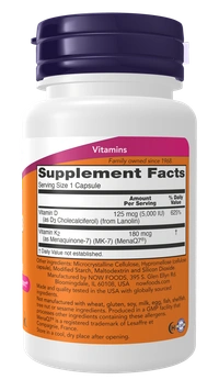 Now Mega D3 & MK-7 - 60 Capsules