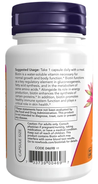 Now Biotin 1000 mcg - 100 Veg Capsules