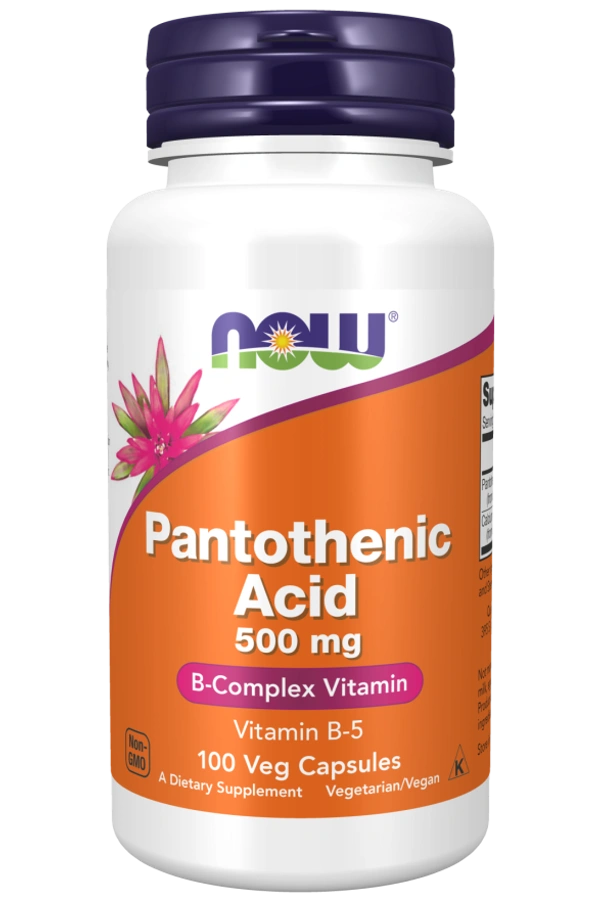 Now Pantothenic Acid 500 mg - 100 Veg Capsules