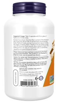 Now Psyllium Husk 500 mg - 500 Veg Capsules